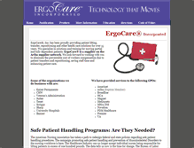 Tablet Screenshot of ergocare.net